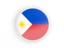 Philippines. Round icon with white frame. Download icon.