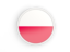 Poland. Round icon with white frame. Download icon.