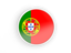 Portugal. Round icon with white frame. Download icon.