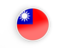 Taiwan. Round icon with white frame. Download icon.