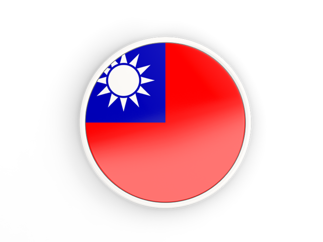 Round icon with white frame. Download flag icon of Taiwan at PNG format