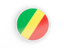 Republic of the Congo. Round icon with white frame. Download icon.