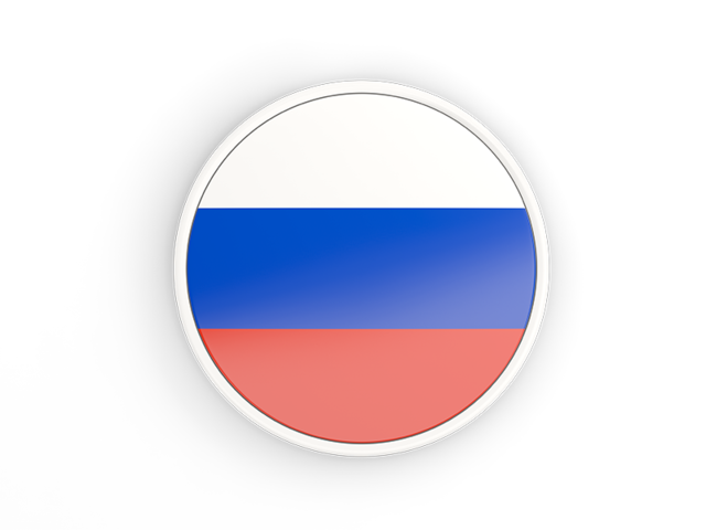 Round icon with white frame. Download flag icon of Russia at PNG format