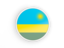 Rwanda. Round icon with white frame. Download icon.