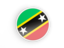 Saint Kitts and Nevis. Round icon with white frame. Download icon.