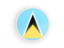 Saint Lucia. Round icon with white frame. Download icon.