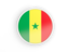 Senegal. Round icon with white frame. Download icon.