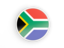 South Africa. Round icon with white frame. Download icon.