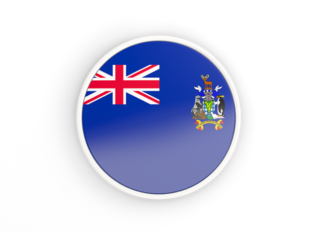 Round icon with white frame. Download flag icon of South Georgia and the South Sandwich Islands at PNG format