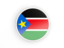 South Sudan. Round icon with white frame. Download icon.