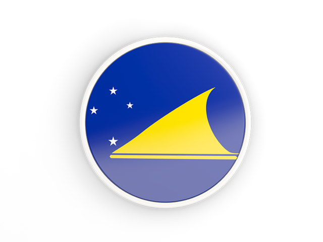Round icon with white frame. Download flag icon of Tokelau at PNG format