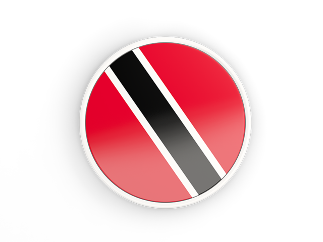 Круглая иконка с белой рамкой. Скачать флаг. Тринидад и Тобаго
