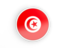 Tunisia. Round icon with white frame. Download icon.