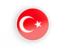 Turkey. Round icon with white frame. Download icon.