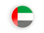 United Arab Emirates. Round icon with white frame. Download icon.