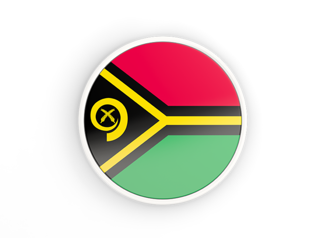 Round icon with white frame. Download flag icon of Vanuatu at PNG format