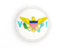 Virgin Islands of the United States. Round icon with white frame. Download icon.