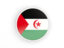 Western Sahara. Round icon with white frame. Download icon.