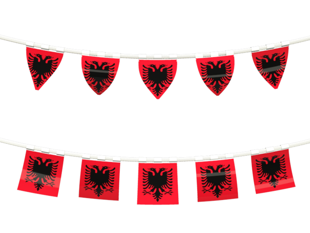 Rows of flags. Download flag icon of Albania at PNG format