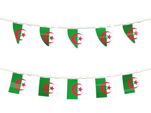 Rows of flags. Download flag icon of Algeria at PNG format