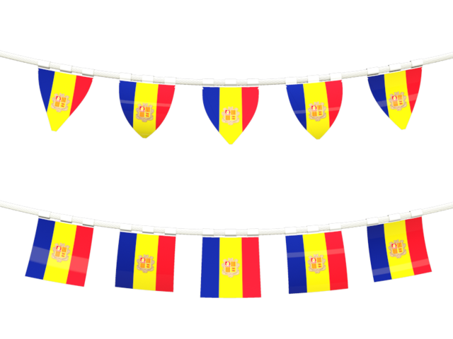 Rows of flags. Download flag icon of Andorra at PNG format