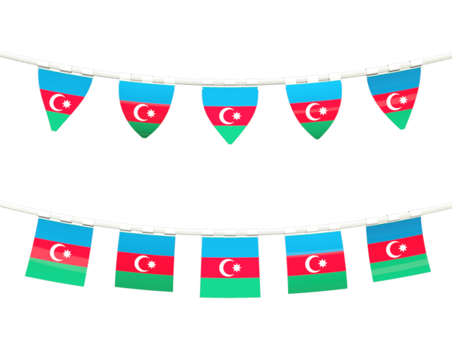 Ряд флажков. Скачать флаг. Азербайджан