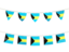 Багамские Острова. Ряд флажков. Скачать иллюстрацию.