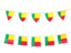 Бенин. Ряд флажков. Скачать иконку.
