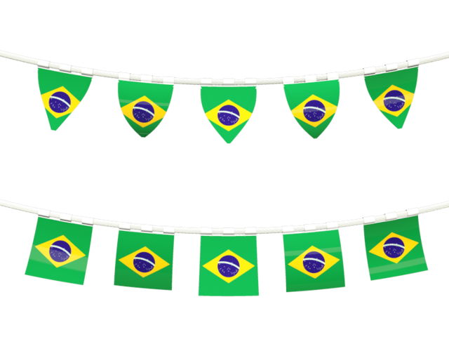 Ряд флажков. Скачать флаг. Бразилия
