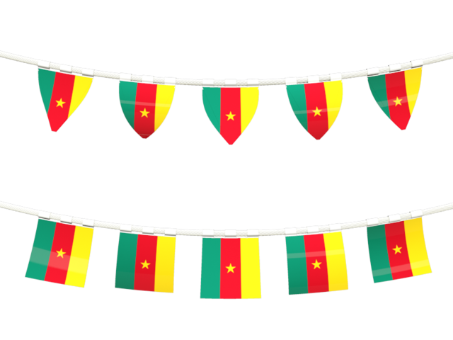 Rows of flags. Download flag icon of Cameroon at PNG format