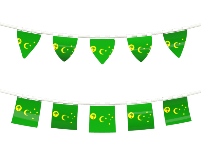 Rows of flags. Download flag icon of Cocos Islands at PNG format