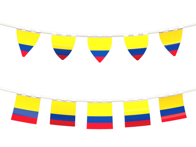 Rows of flags. Download flag icon of Colombia at PNG format