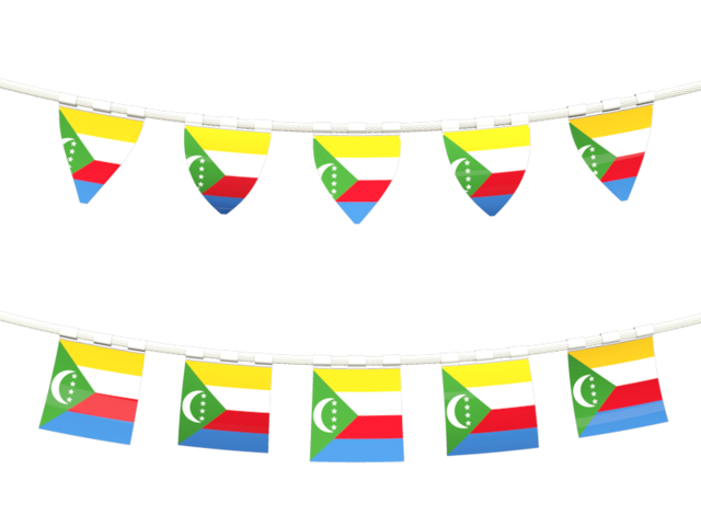 Rows of flags. Download flag icon of Comoros at PNG format