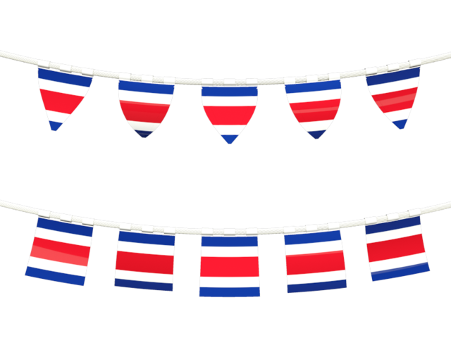 Rows of flags. Download flag icon of Costa Rica at PNG format