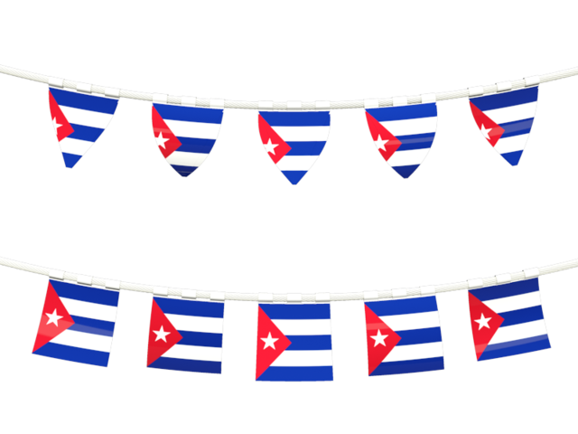 Rows of flags. Download flag icon of Cuba at PNG format