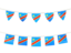 Демократическая Республика Конго. Ряд флажков. Скачать иконку.
