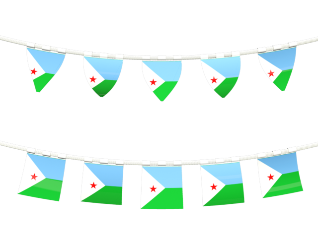 Rows of flags. Download flag icon of Djibouti at PNG format