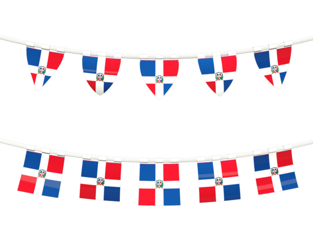 Rows of flags. Download flag icon of Dominican Republic at PNG format