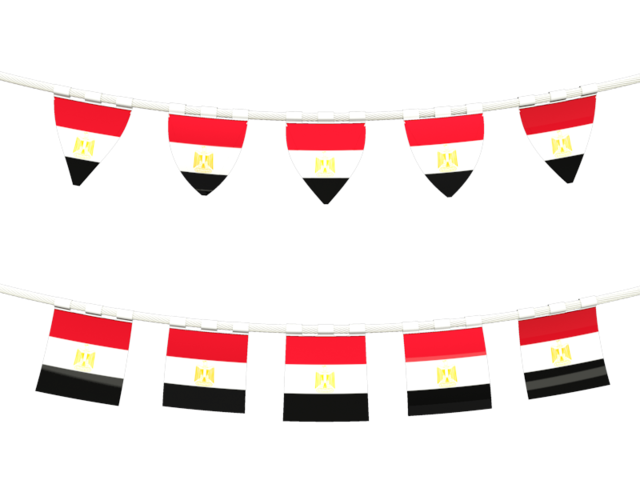 Ряд флажков. Скачать флаг. Египет
