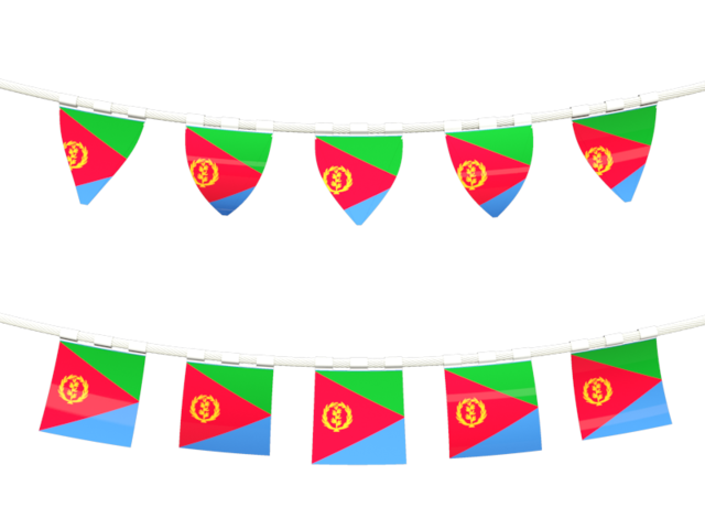 Ряд флажков. Скачать флаг. Эритрея