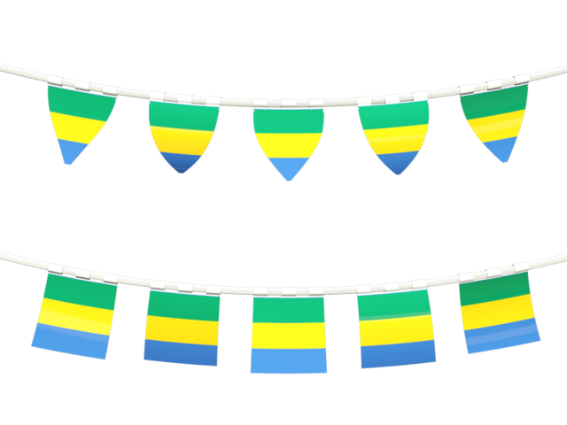 Rows of flags. Download flag icon of Gabon at PNG format