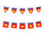 Guadeloupe. Rows of flags. Download icon.