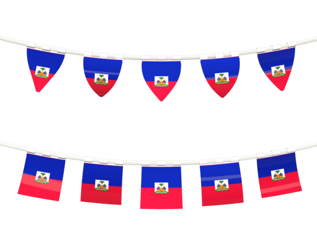 Ряд флажков. Скачать флаг. Гаити