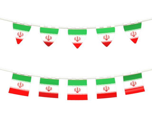 Ряд флажков. Скачать флаг. Иран