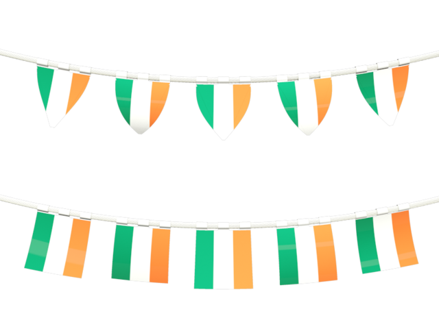 Rows of flags. Download flag icon of Ireland at PNG format