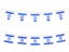 Israel. Rows of flags. Download icon.