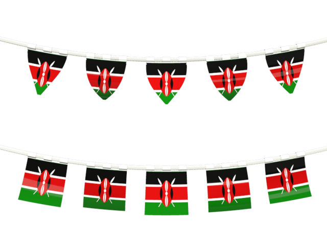 Rows of flags. Download flag icon of Kenya at PNG format
