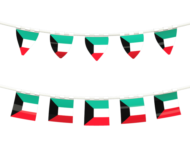 Rows of flags. Download flag icon of Kuwait at PNG format