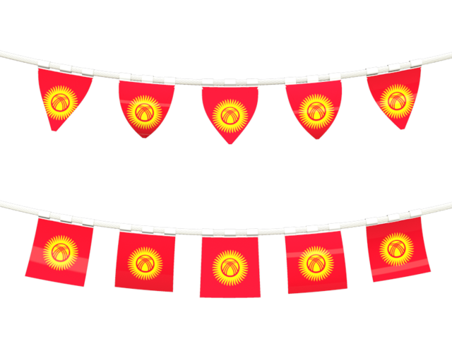 Rows of flags. Download flag icon of Kyrgyzstan at PNG format