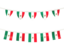 Mexico. Rows of flags. Download icon.